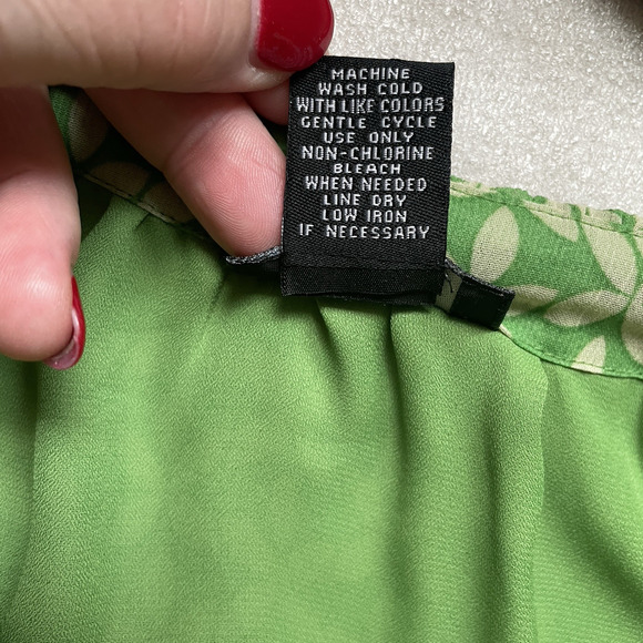 Green Patterned Sleeveless Dress - Picture 11 of 11